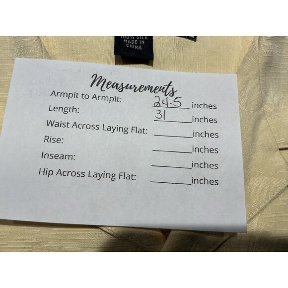 Tommy Bahama Silk Shirt Large Yellow Short Sleeve Button Down Palm Tree Print - Picture 9 of 9